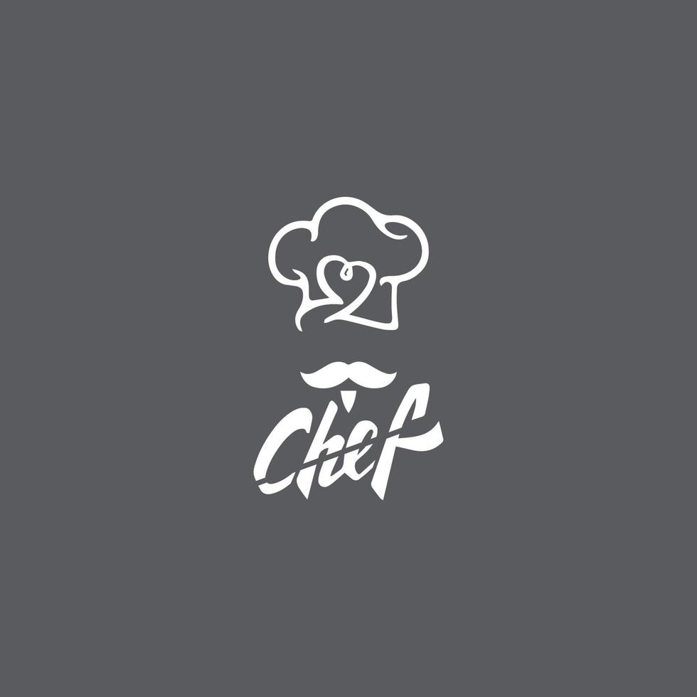 ilustração de ícone de vetor de modelo de logotipo de chef de chapéu