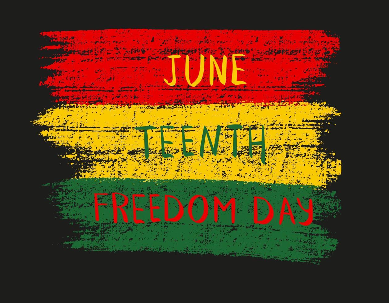 dia da liberdade de 19 de junho. dia da independência afro-americana. 19 de junho. desenho abstrato para cartões postais, banner e pôster. vetor, ilustração. vetor