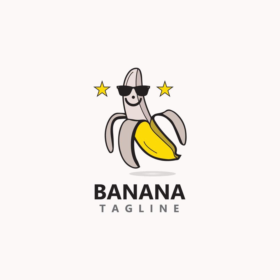 ilustração em vetor modelo logotipo banana