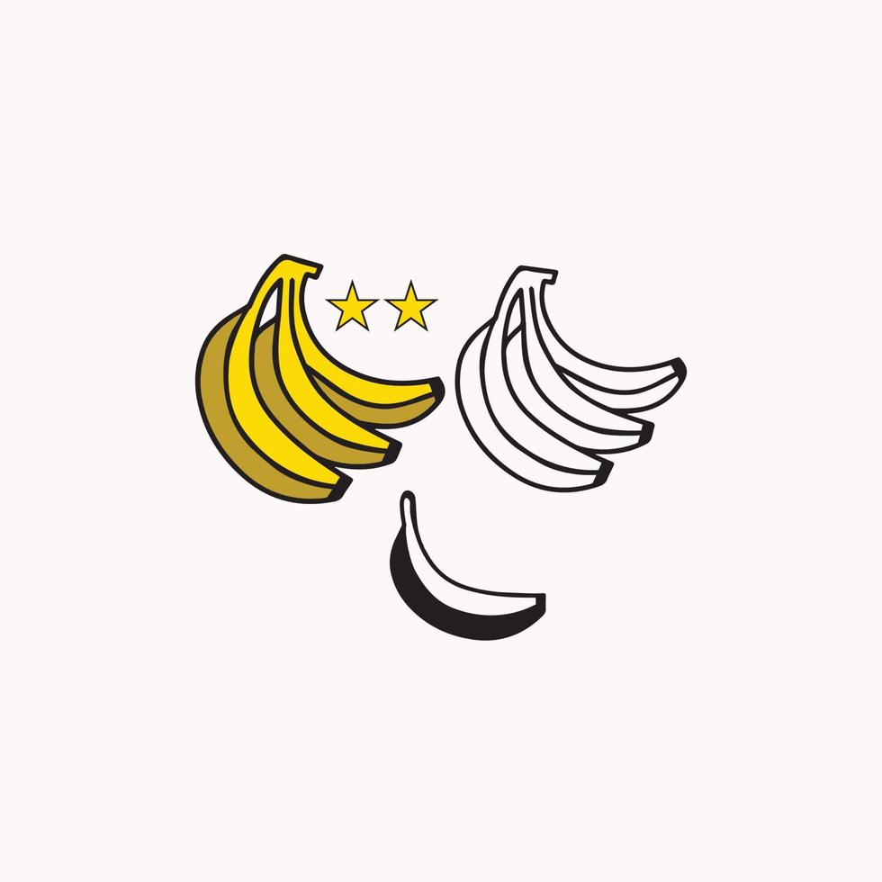 ilustração em vetor modelo logotipo banana