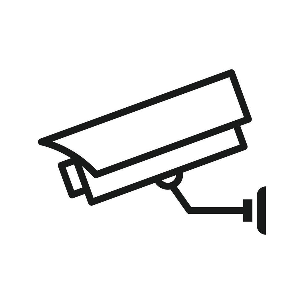 CCTV, ilustração vetorial de ícone de câmera de segurança no fundo em branco vetor