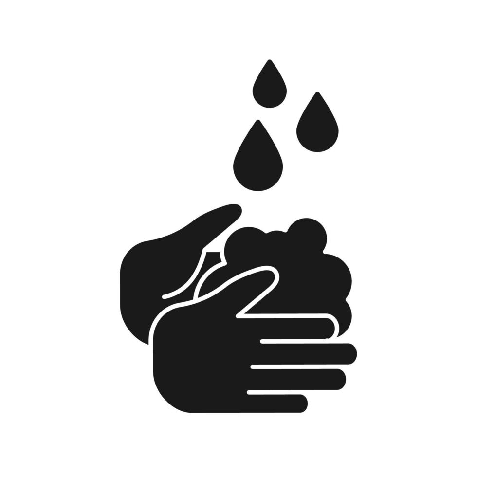 lavar a mão ícone estilo plano ilustração vetorial design moderno cor editável vetor