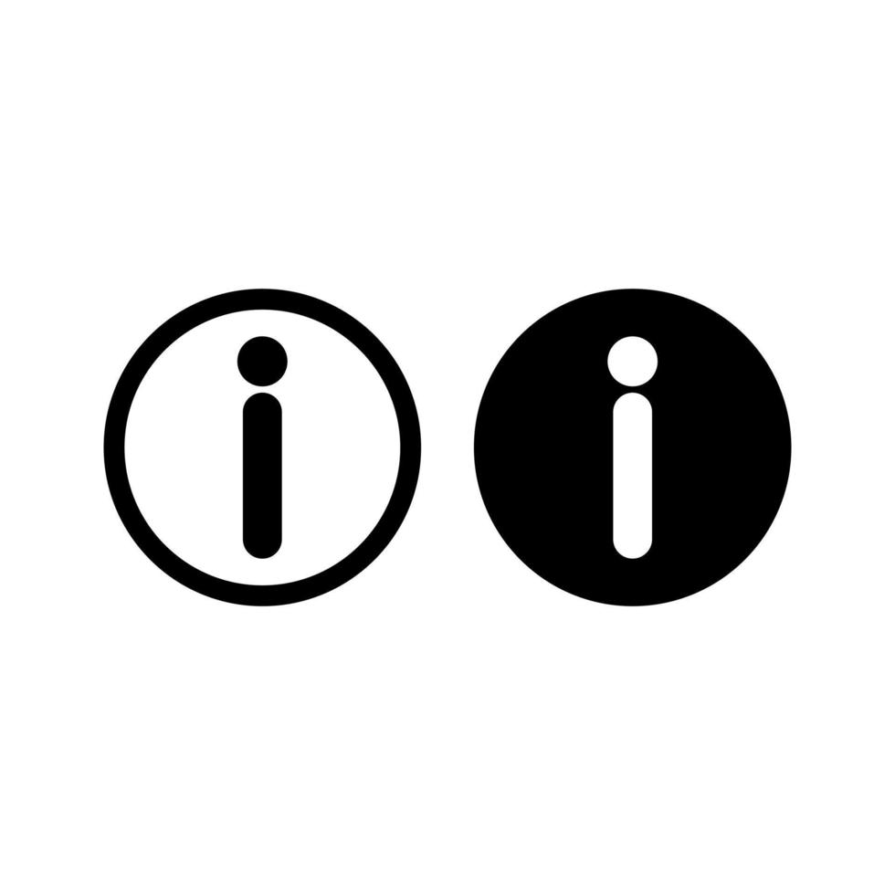 ícone de informação - ilustração vetorial de símbolo de informação em fundo branco vetor