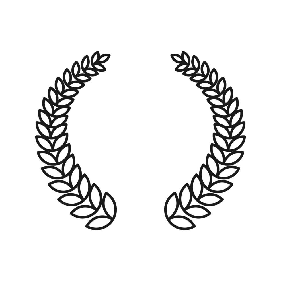 modelo de vetor de ícone de orelhas de trigo de fazenda. para negócios de eco orgânico, agricultura, padaria, design de logotipo. cor editável