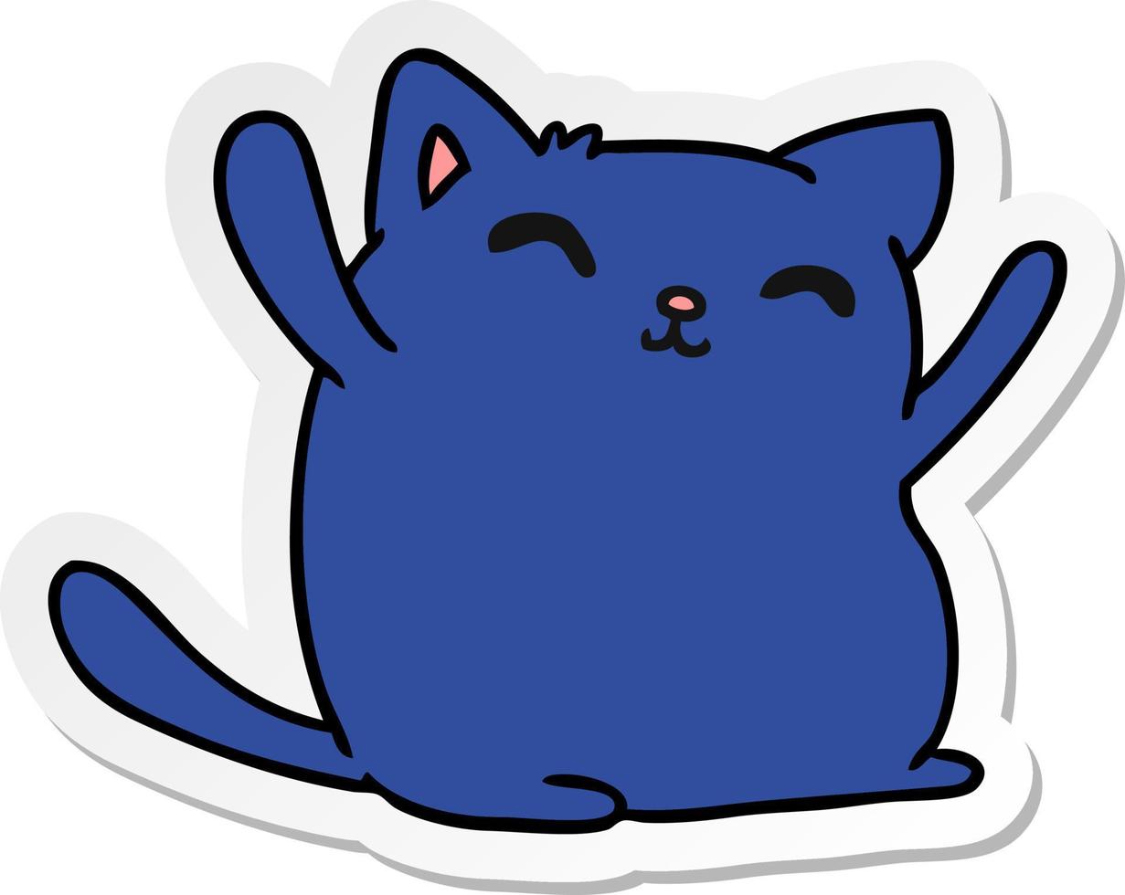adesivo desenho animado gato fofo kawaii fofo 11730154 Vetor no Vecteezy