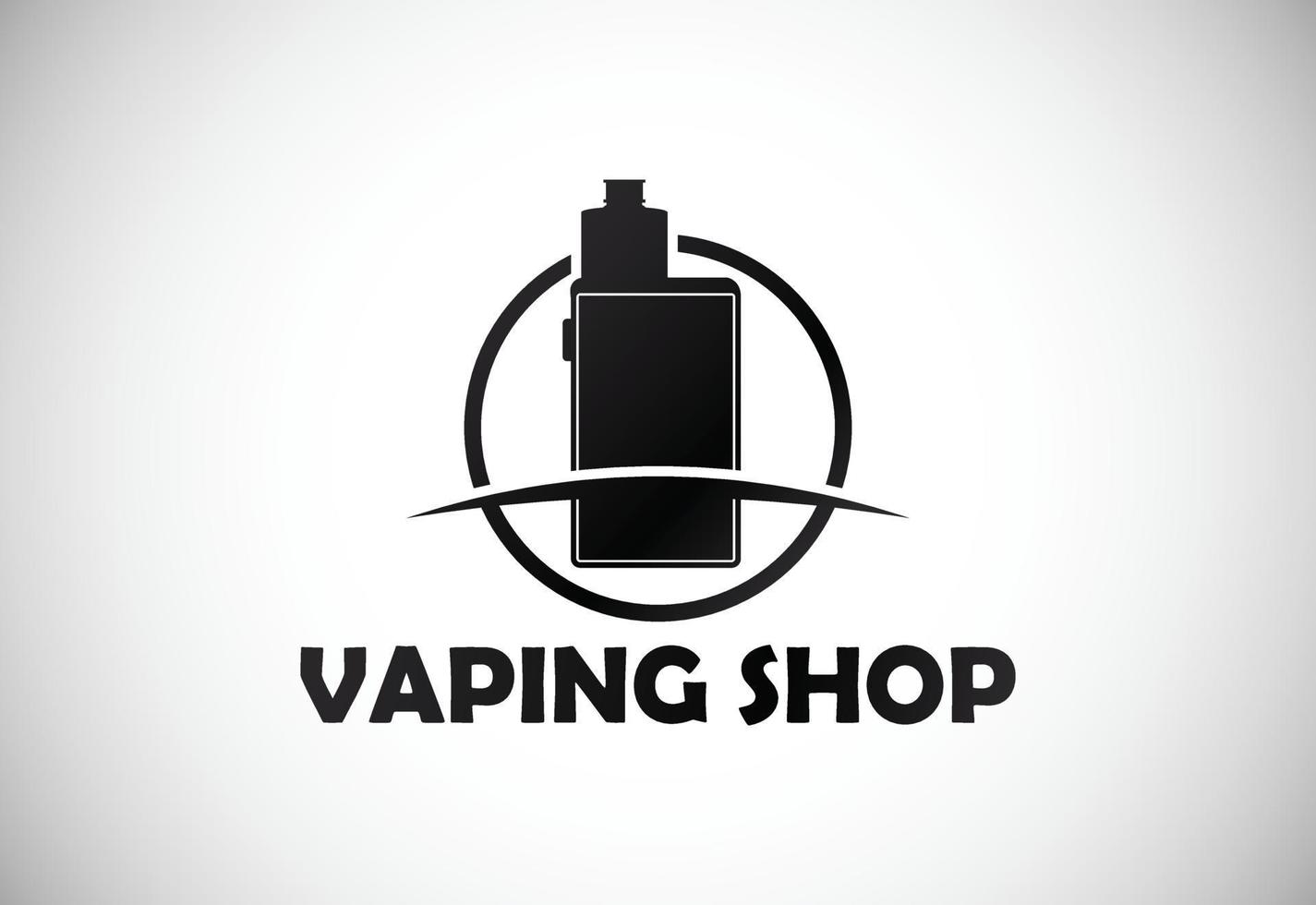 vape, modelo de design de logotipo de cigarro eletrônico. ilustração em vetor logotipo vaporizador eletrônico loja vape.