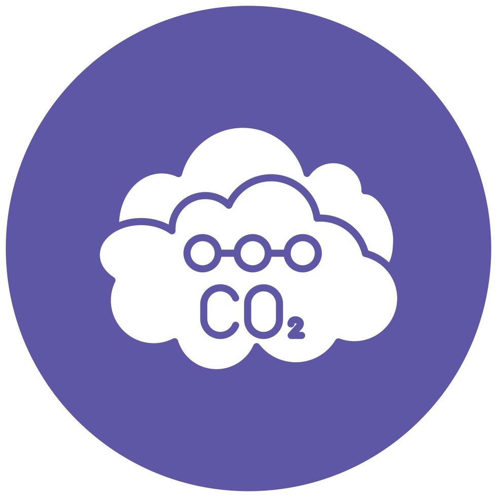 estilo de ícone de dióxido de carbono vetor