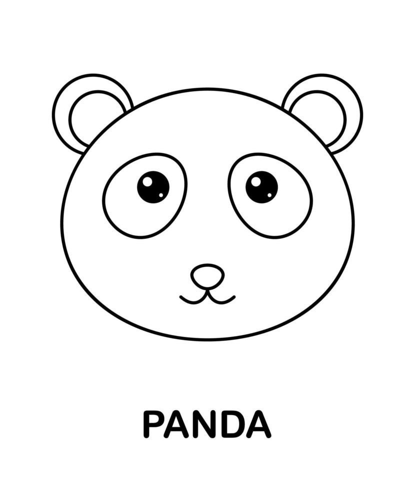 página para colorir com panda para crianças vetor
