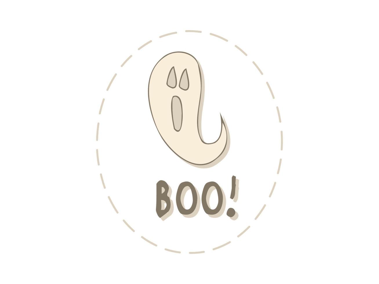 dia das bruxas - 31 de outubro. ilustração de doodle desenhado à mão. doçura ou travessura. feliz dia das bruxas 2022 fantasma boo vetor