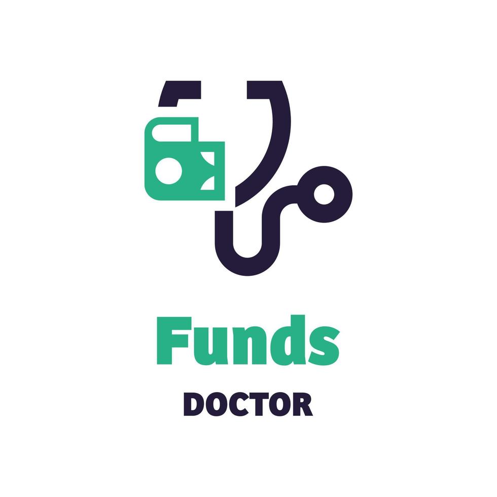 logotipo do médico de fundos vetor