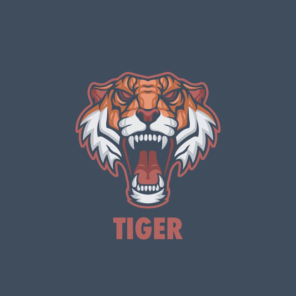 logotipo da mascote do tigre vetor