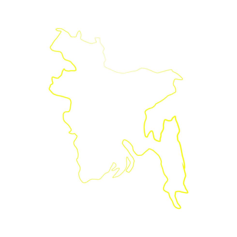 mapa de bangladesh em fundo branco vetor