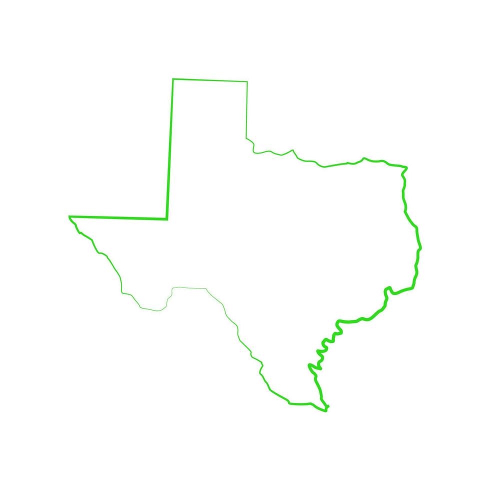 mapa do texas em fundo branco vetor