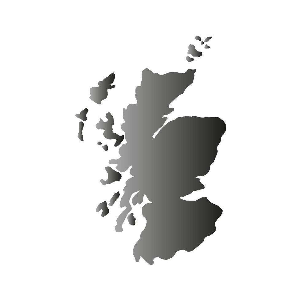 mapa da Escócia em fundo branco vetor