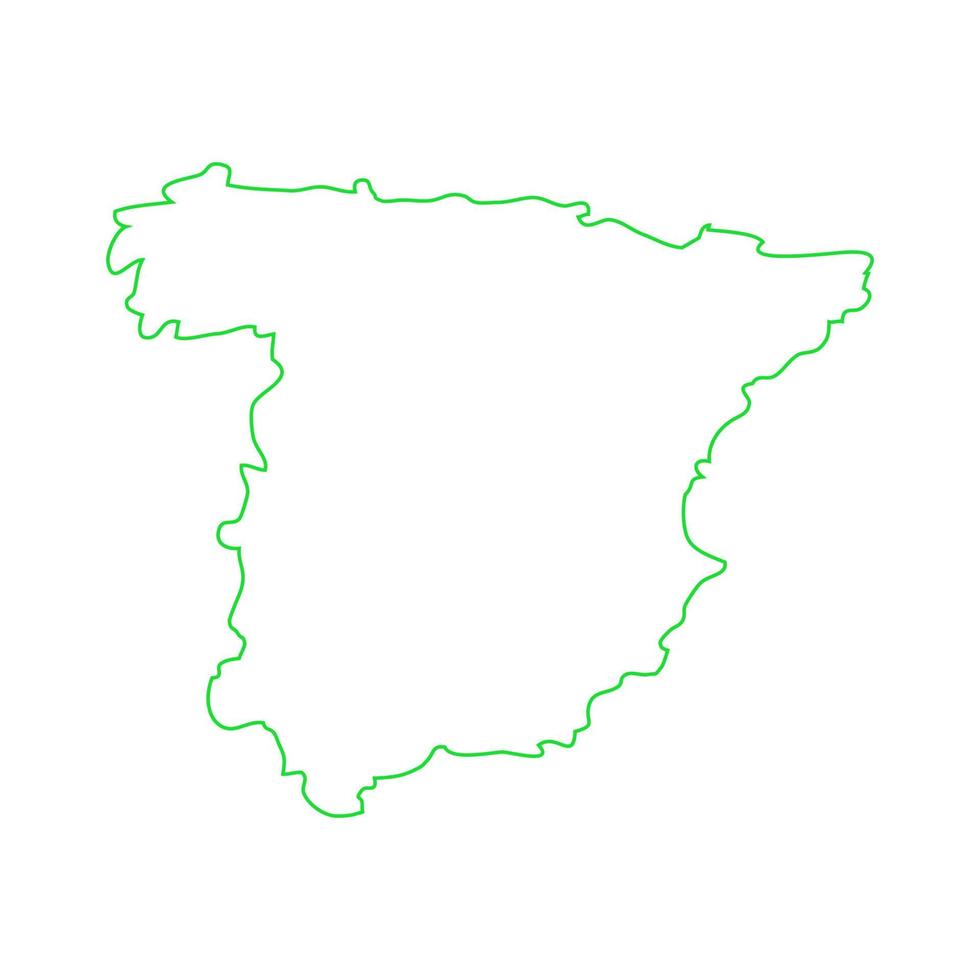 mapa da espanha em fundo branco vetor