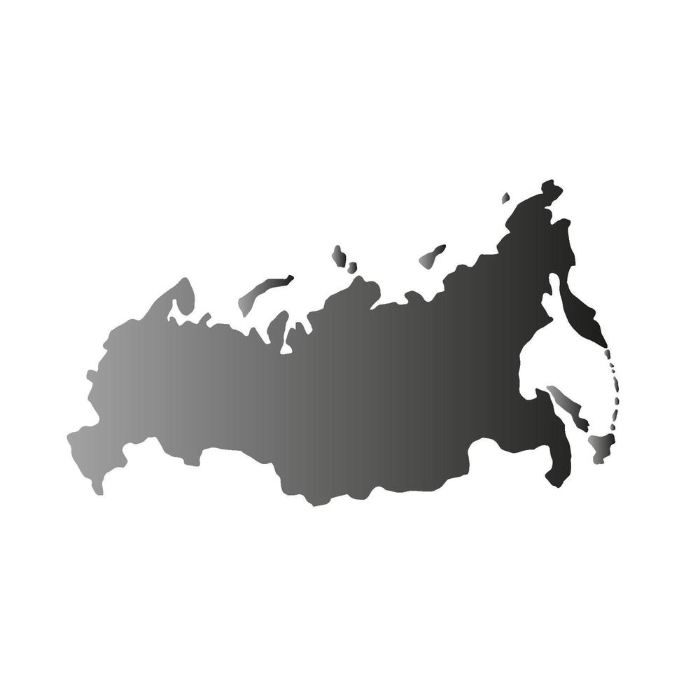 mapa da rússia em fundo branco vetor