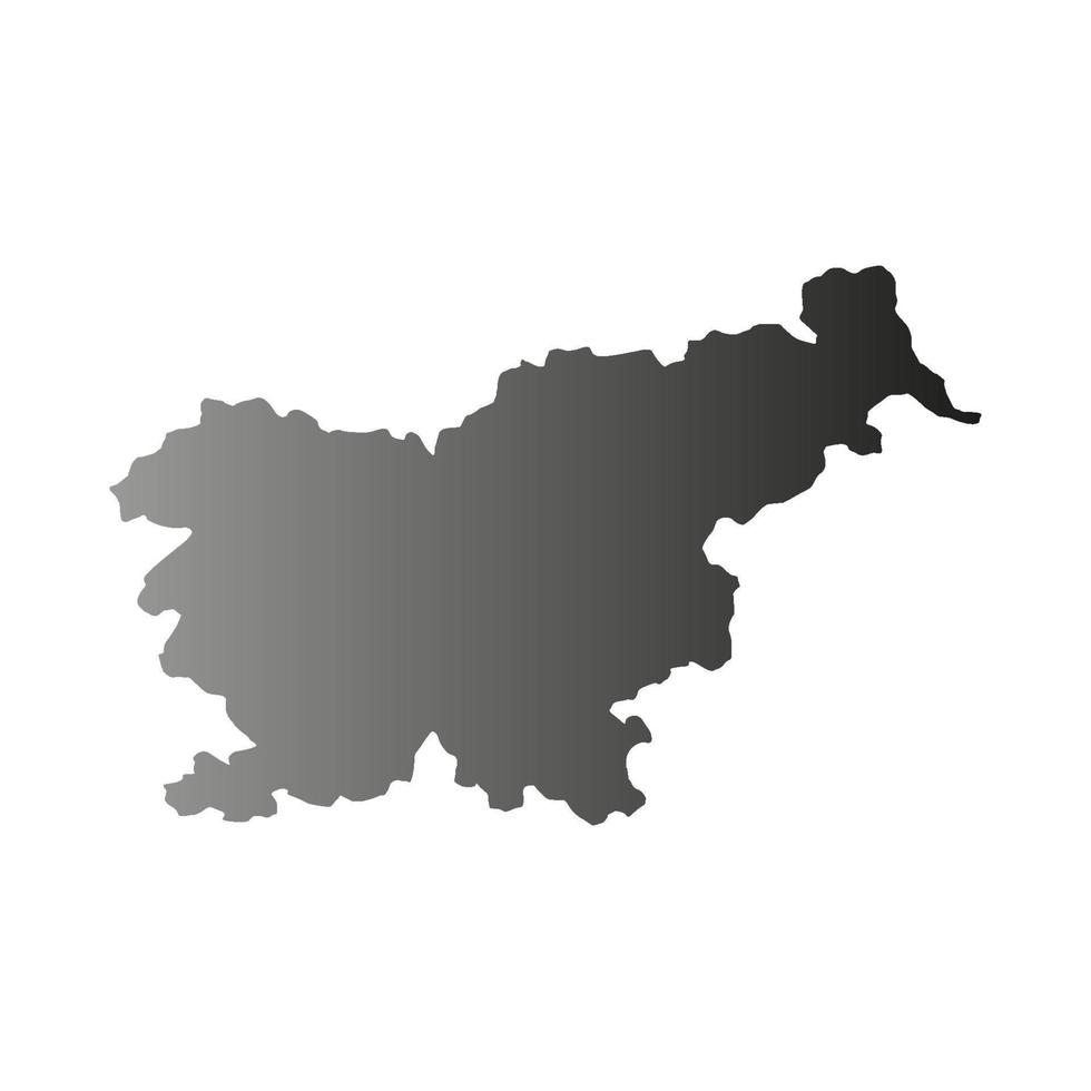 mapa da Eslovênia em fundo branco vetor