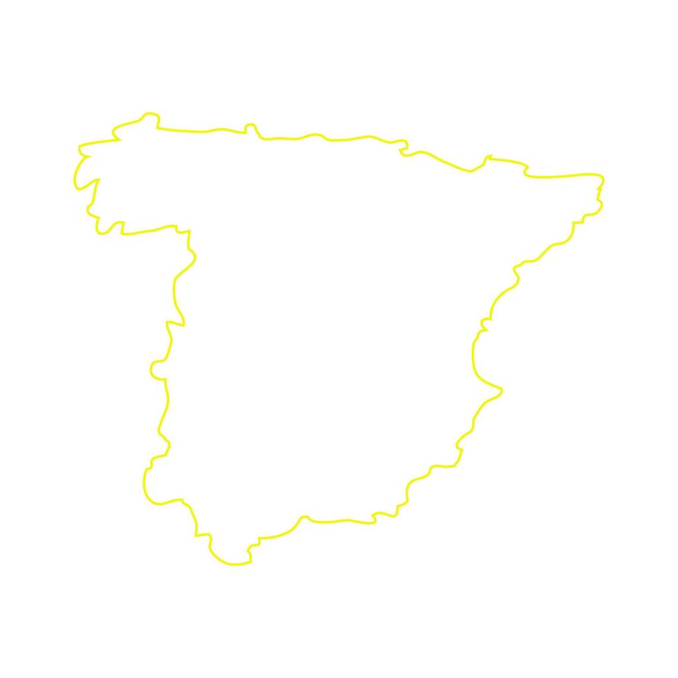 mapa da espanha em fundo branco vetor