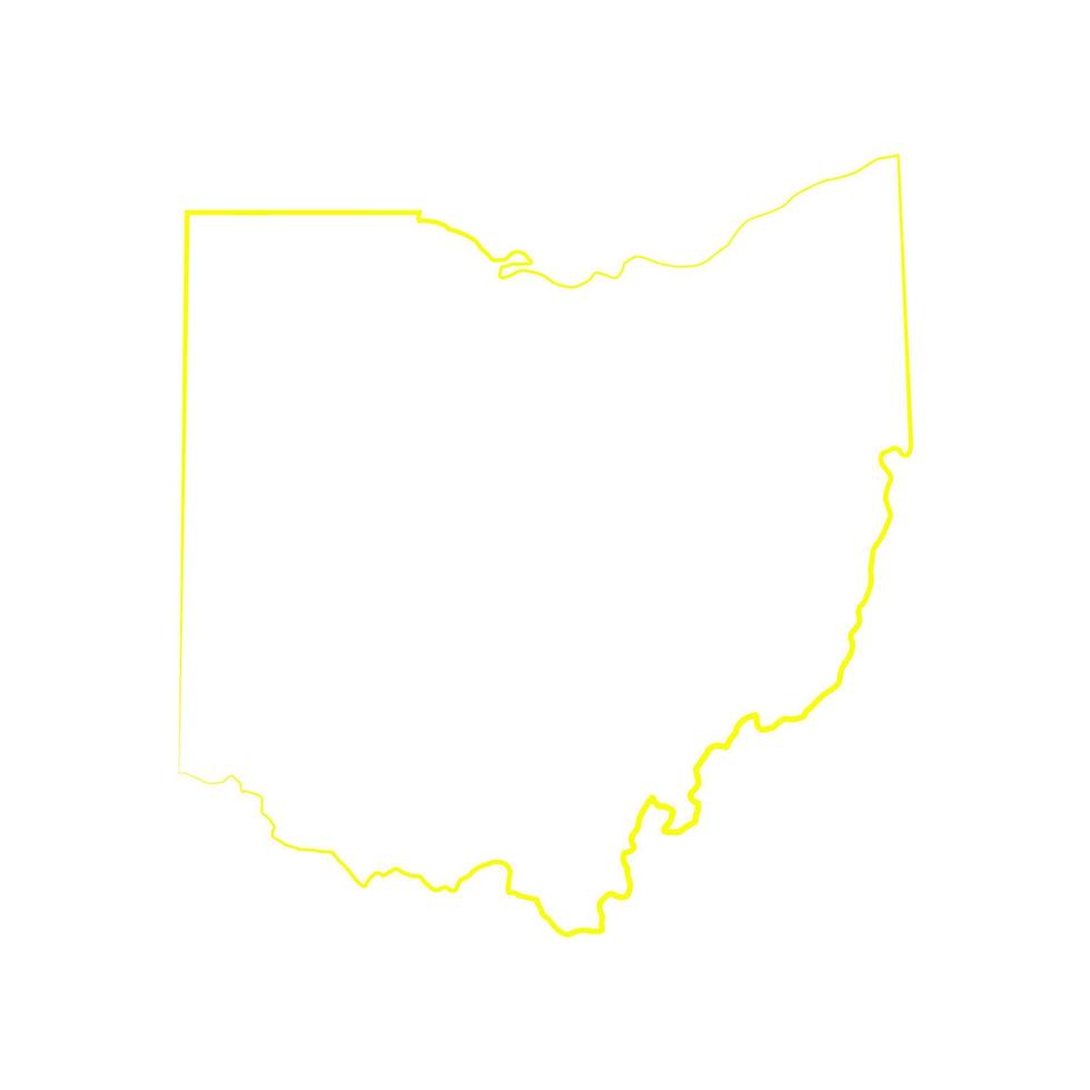 mapa ohio em fundo branco vetor