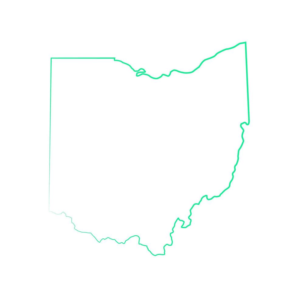 mapa ohio em fundo branco vetor