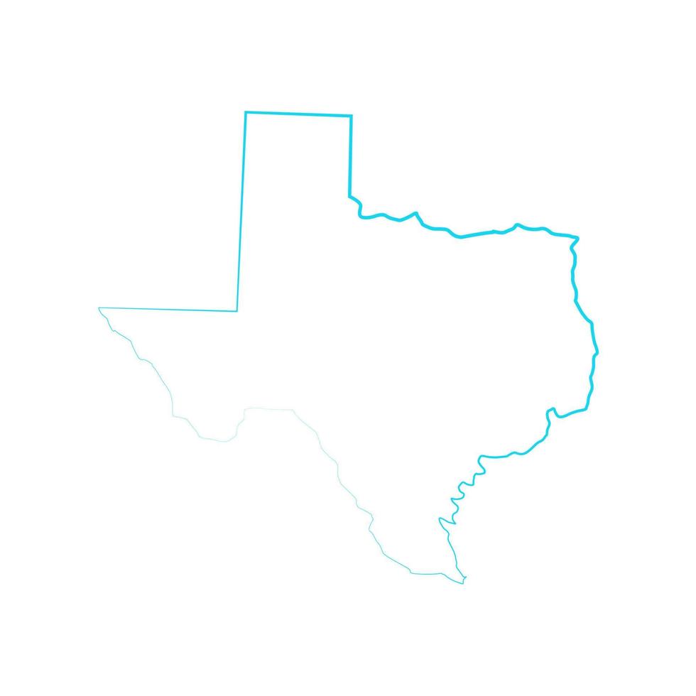 mapa do texas em fundo branco vetor