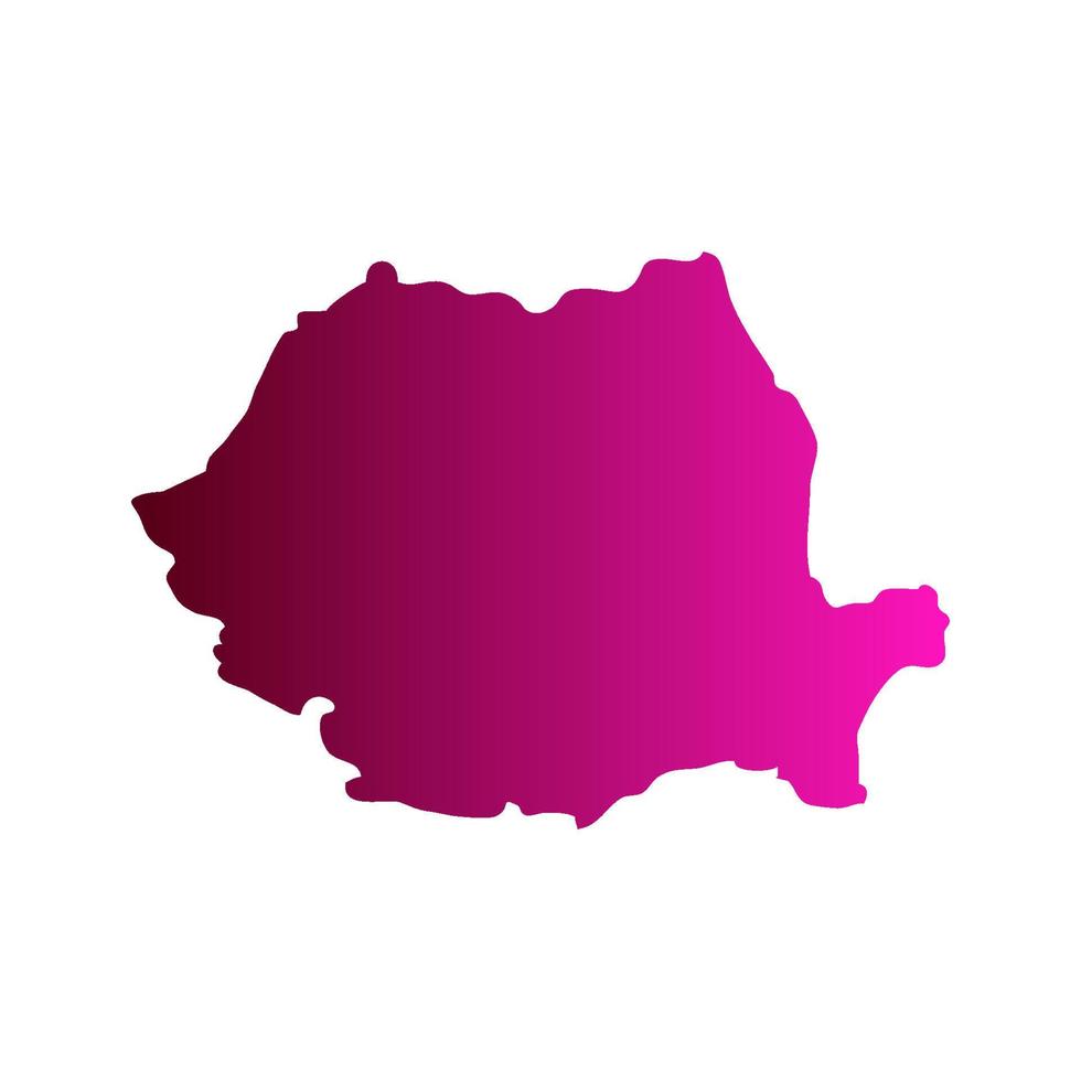 mapa da Romênia em fundo branco vetor