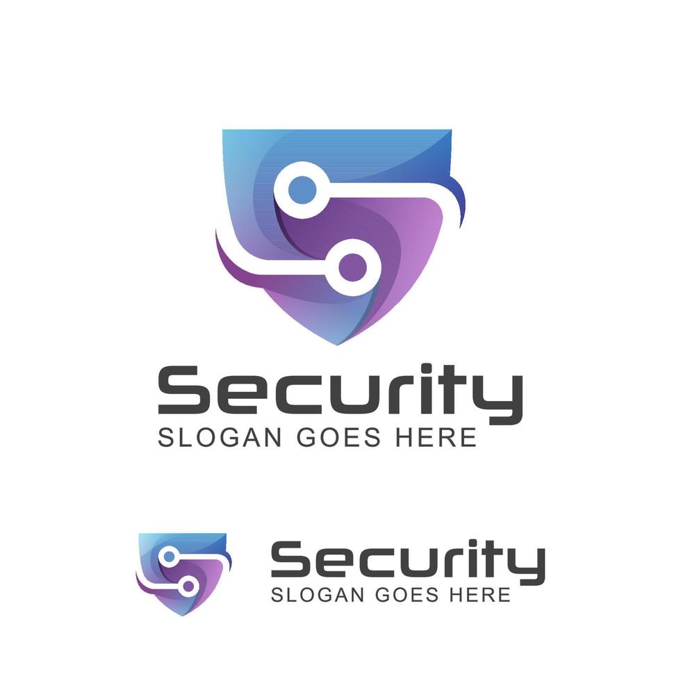 logotipo moderno da letra criativa s para sistema de tecnologia de segurança com símbolo de escudo vetor