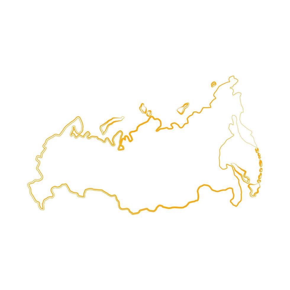 mapa da rússia em fundo branco vetor