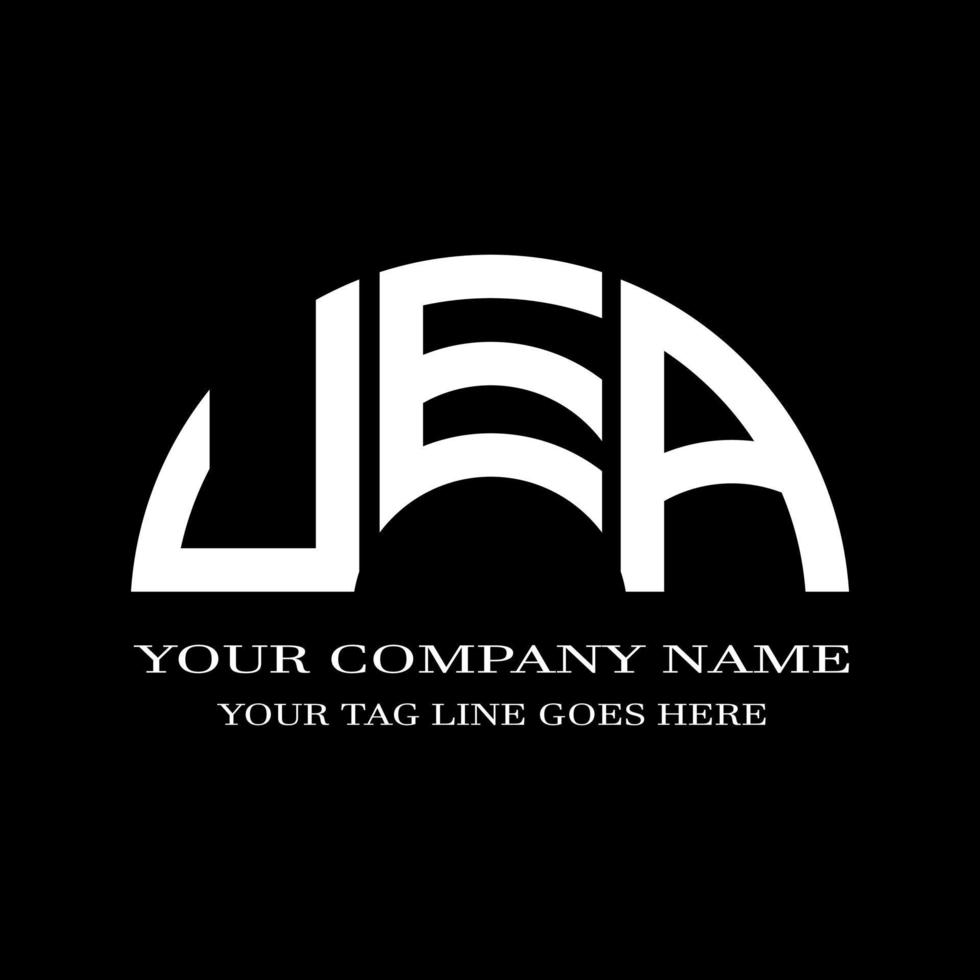 design criativo do logotipo da carta uea com gráfico vetorial vetor