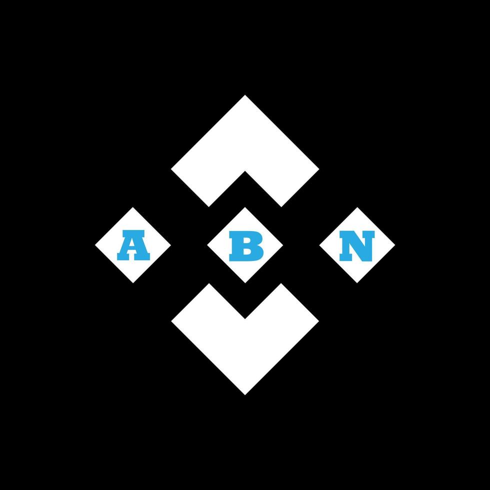 design criativo abstrato do logotipo da carta abn. ab design exclusivo vetor