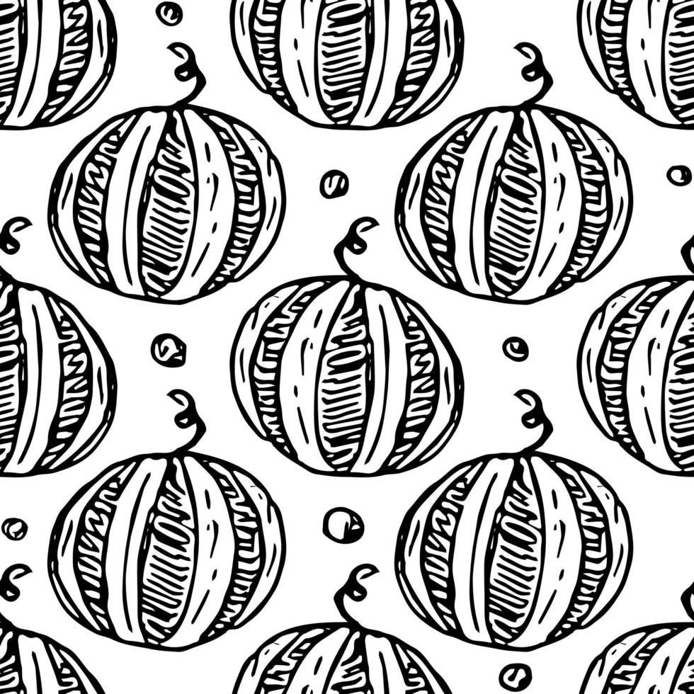 padrão de melancia sem costura. ilustração vetorial doodle com melancia. padrão com melancia vetor