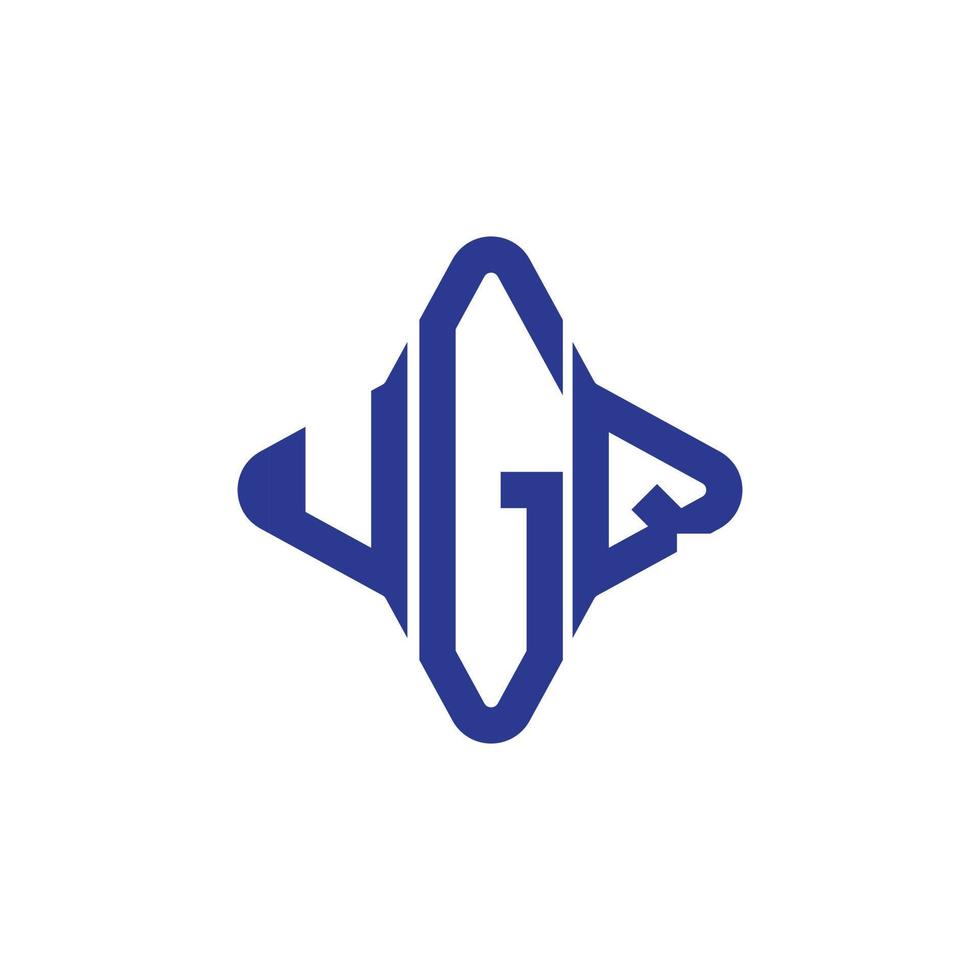 design criativo do logotipo da letra ugq com gráfico vetorial vetor