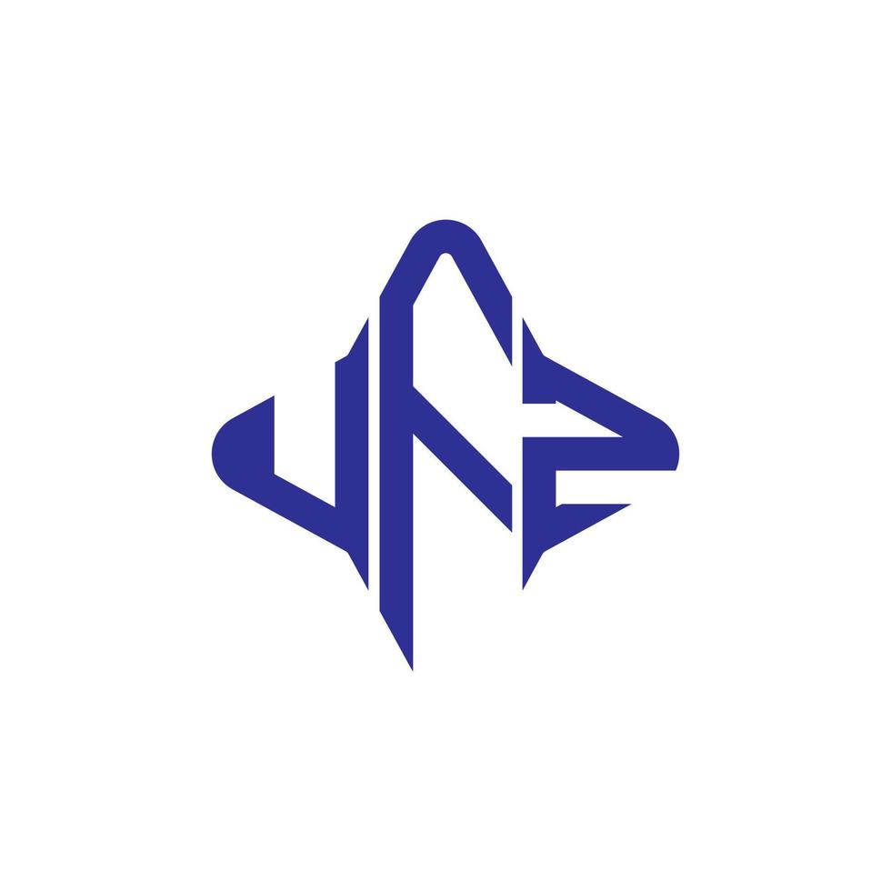 design criativo do logotipo da carta ufz com gráfico vetorial vetor