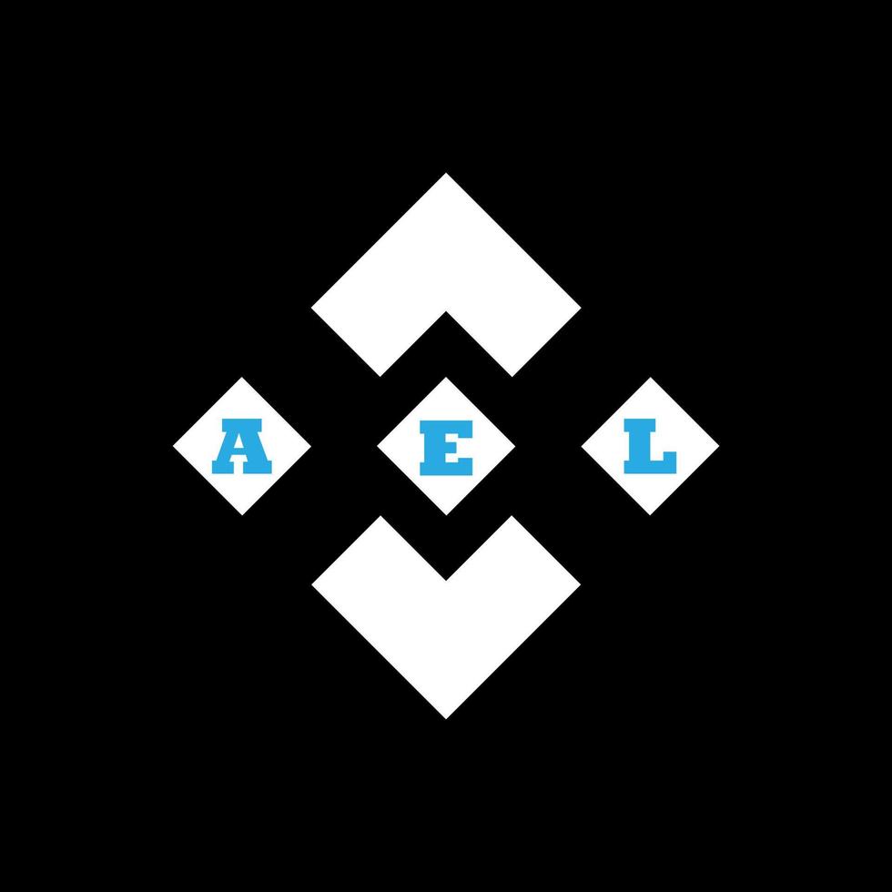 design criativo abstrato do logotipo da carta ael. ael design exclusivo vetor