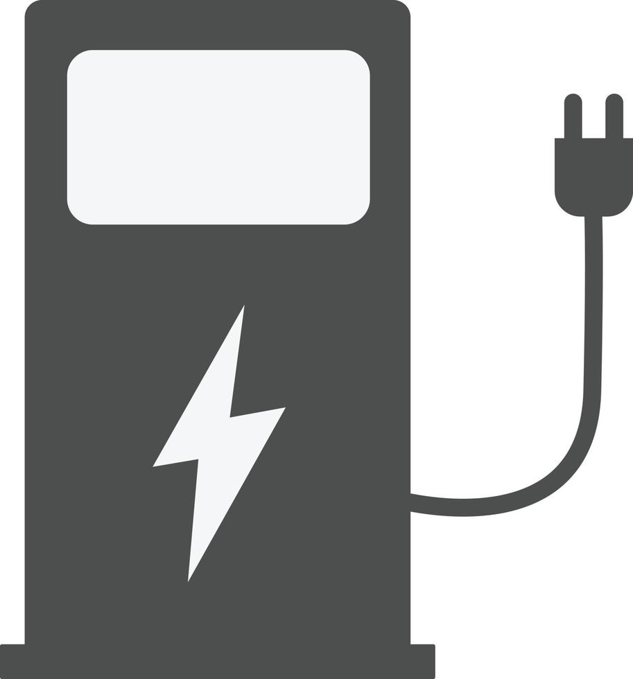 estação de carregamento de veículos elétricos. ev ponto de carga para veículos elétricos. estilo plano. ícone de estação de carga de carro elétrico. vetor