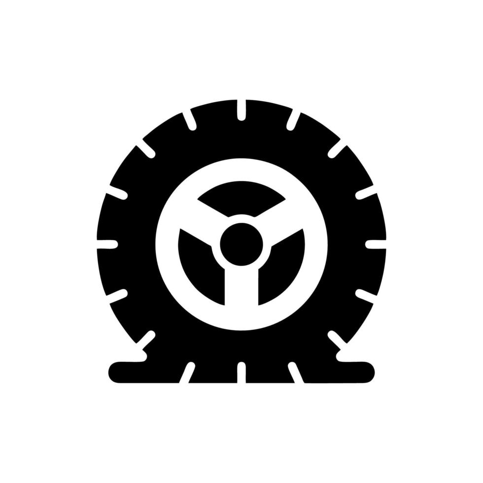 modelos de design de vetor de ícone de pneu isolados no fundo branco