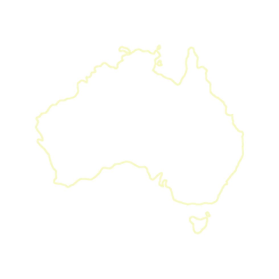 mapa da austrália em fundo branco vetor