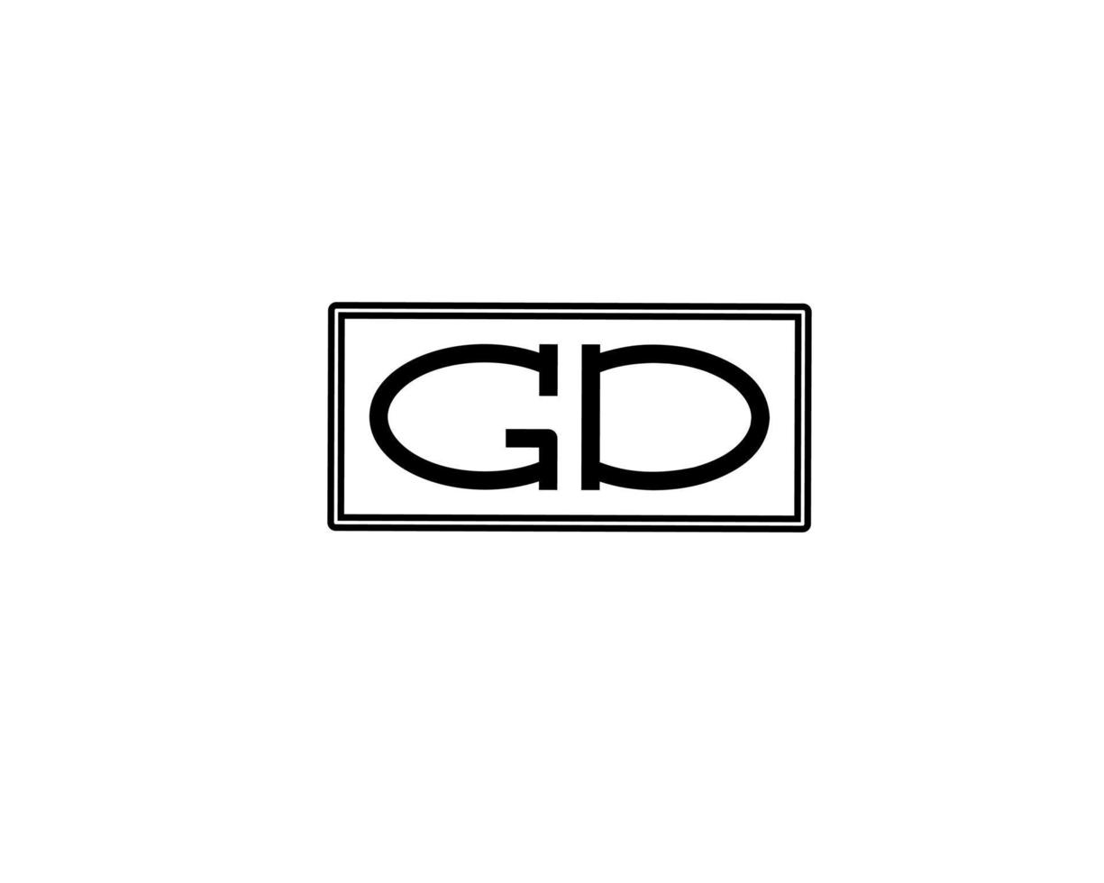 gd dg gd logotipo da letra inicial vetor