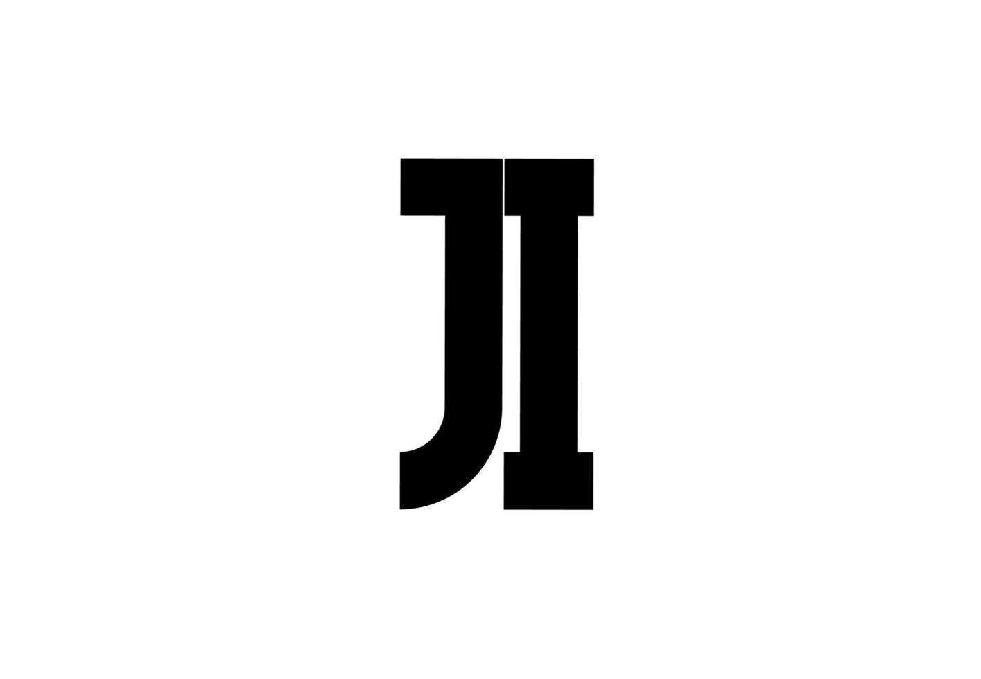 logotipo da letra inicial ji ij ij vetor