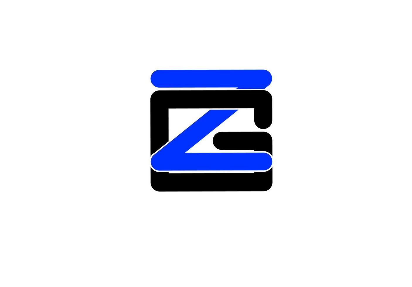 gz zg gz logotipo da letra inicial isolado no fundo branco vetor