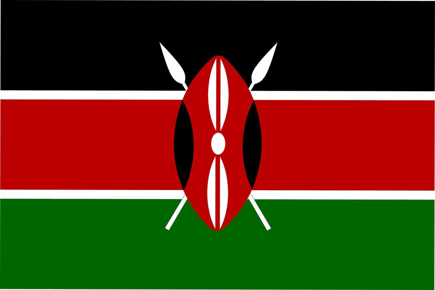 bandeira nacional da república do Quênia vetor