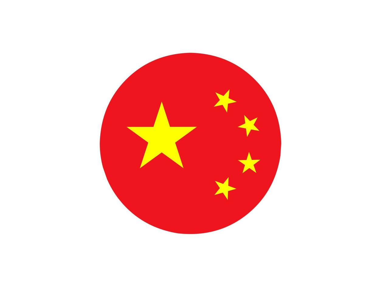 bandeira nacional da república popular da china.circle china bandeira vetor isolado no fundo branco