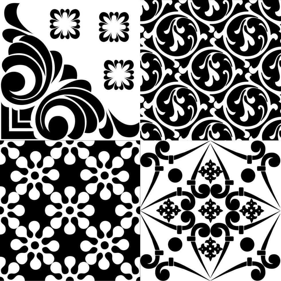 telha de retalhos sem costura. telha de cerâmica majólica. decoração portuguesa e espanhola. telha cerâmica no estilo talavera. ilustração vetorial. padrão de retalhos sem costura abstrata com ornamento geométrico e floral vetor