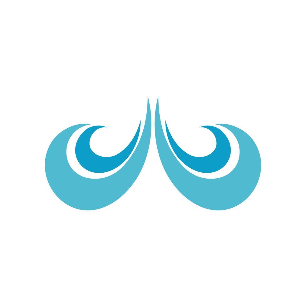 onda de água, modelo de logotipo de design de ilustração vetorial de praia de onda vetor