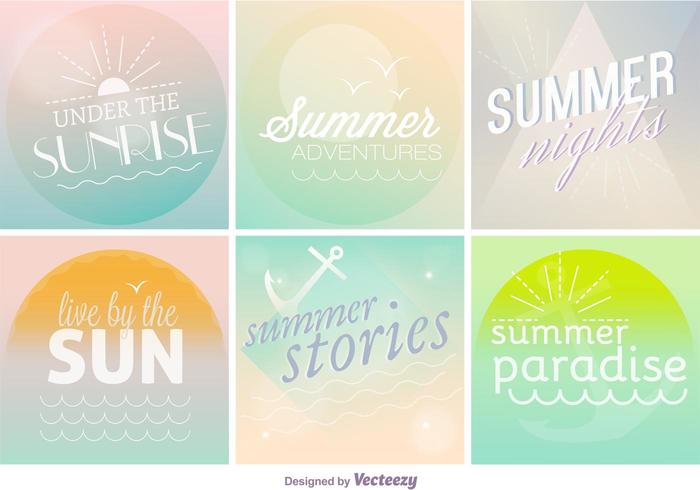 Pastel Summer Time Backgrounds vetor