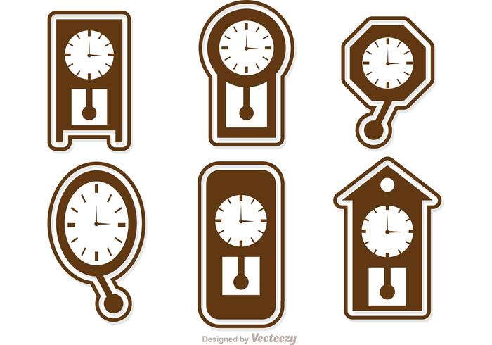 Pacote de vetores de ícones de relógio de parede
