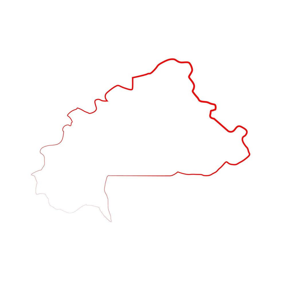 Burkina Faso mapa em fundo branco vetor