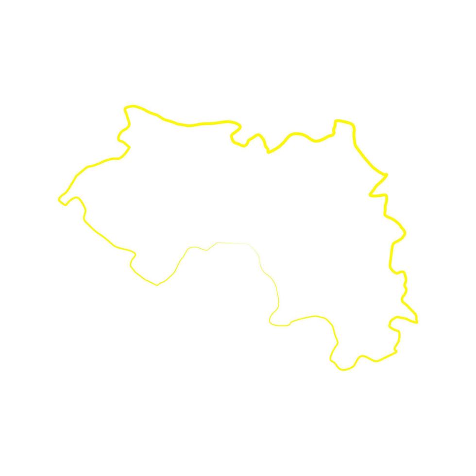 mapa da Guiné em fundo branco vetor
