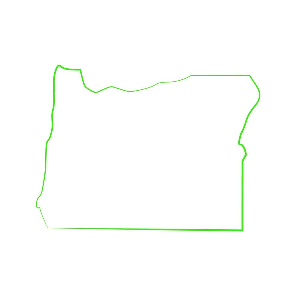 mapa de oregon em fundo branco vetor