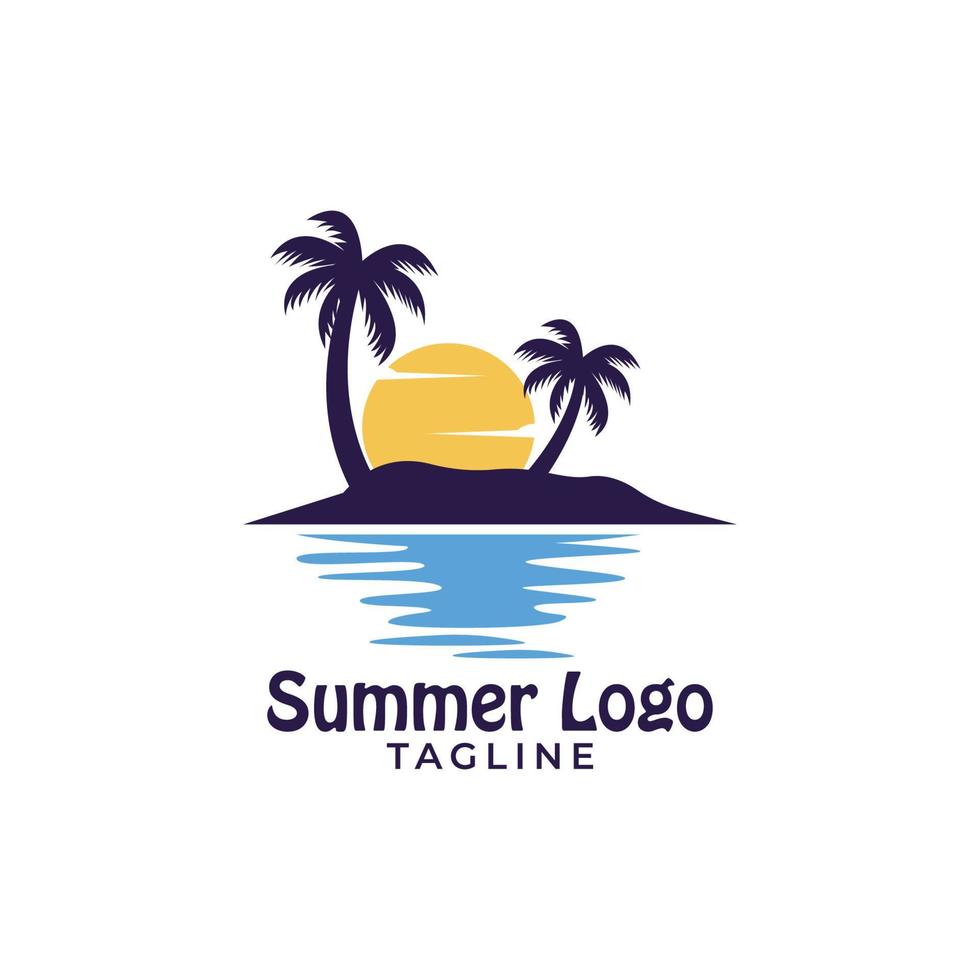 logotipo de verão de férias vetor